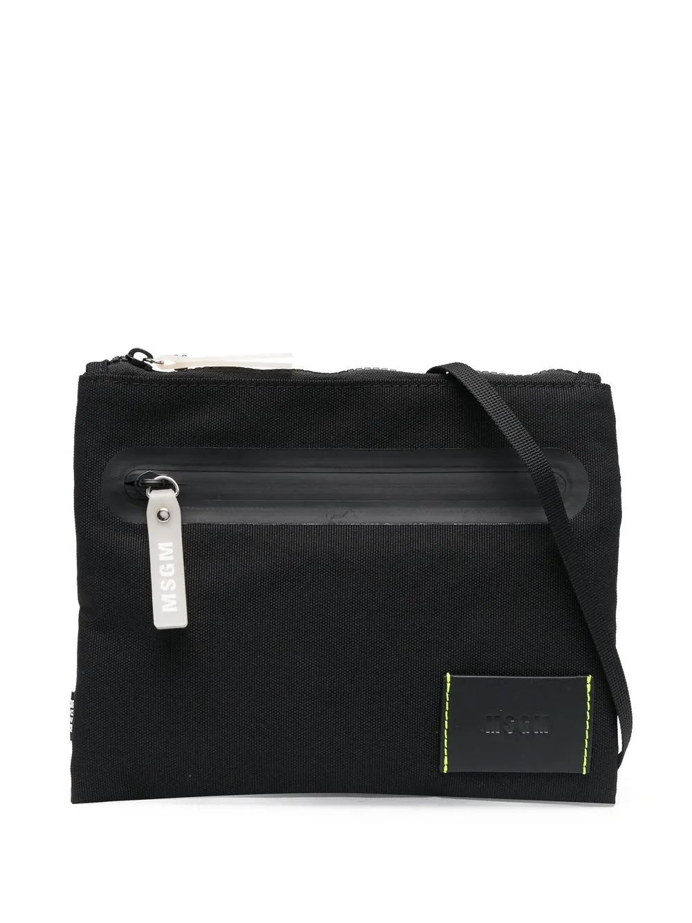 

MSGM bolsa de mano con parche del logo - Negro