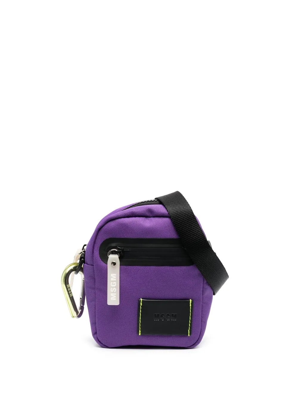 

MSGM mochila tipo mensajero pequeña con parche del logo - Morado
