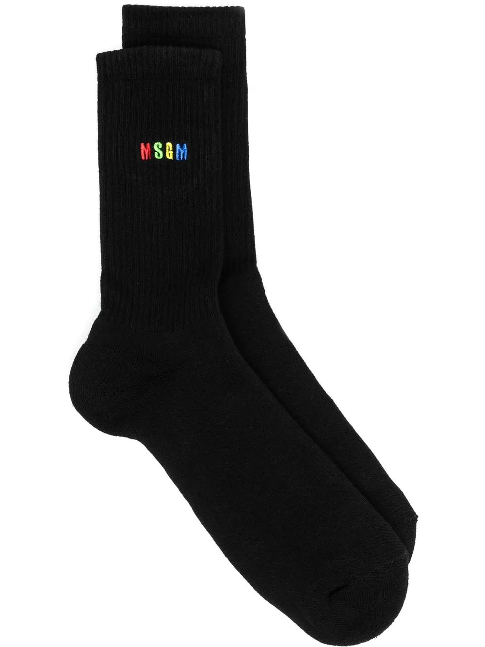 

MSGM embroidered-logo detail socks - Black