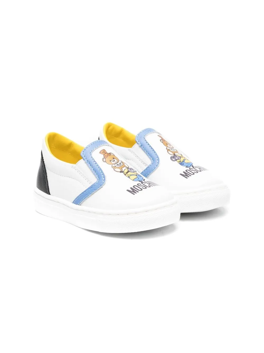 

Moschino Kids tenis con motivo Toy Bear - Blanco