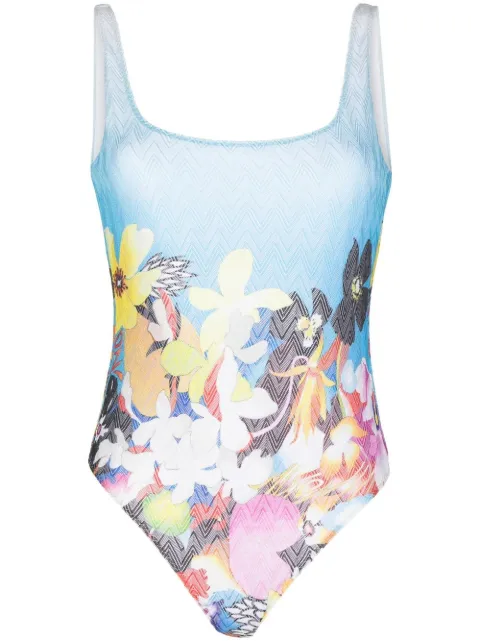 Missoni floral-print U-neck bodysuit