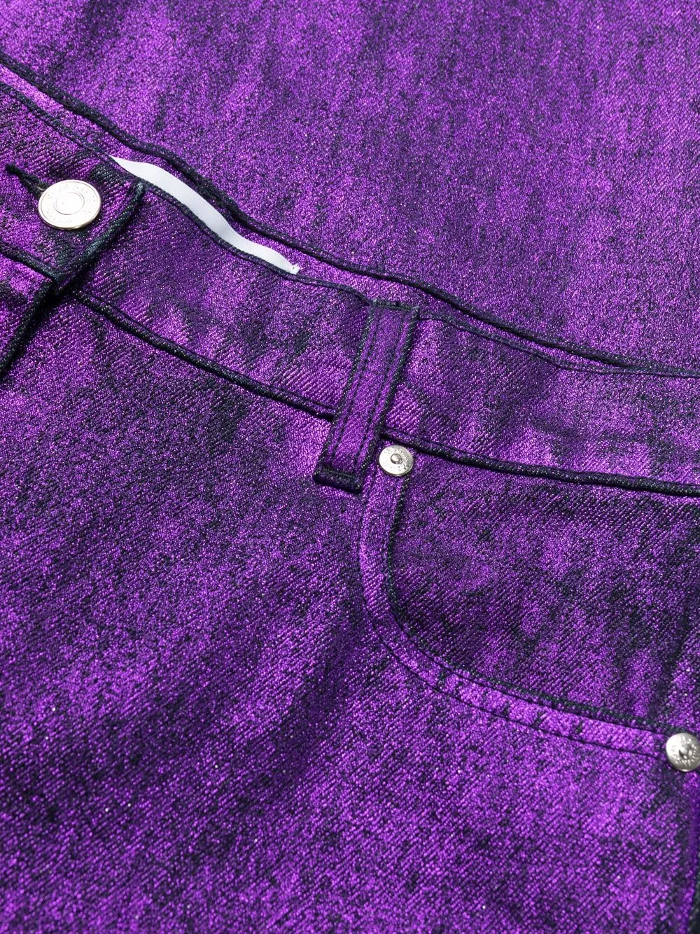 MSGM glitterdetail wideleg Jeans Farfetch