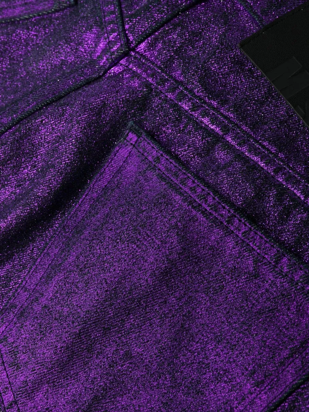 MSGM glitterdetail wideleg Jeans Farfetch