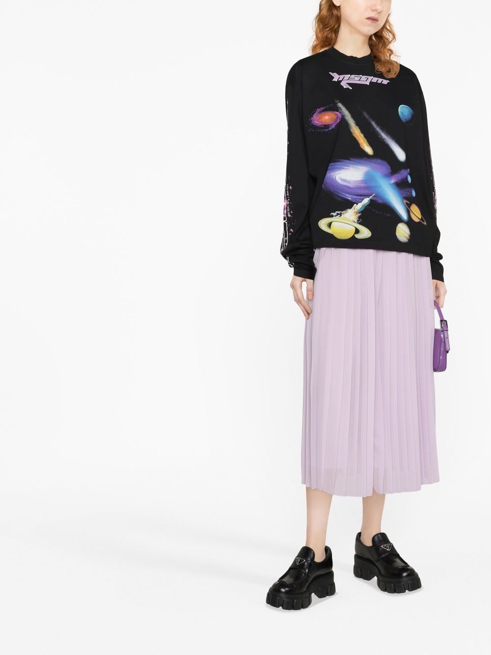 MSGM Sweater met print - Zwart