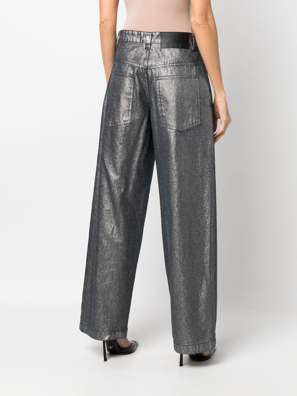 MSGM star-patch wide-leg Jeans - Farfetch