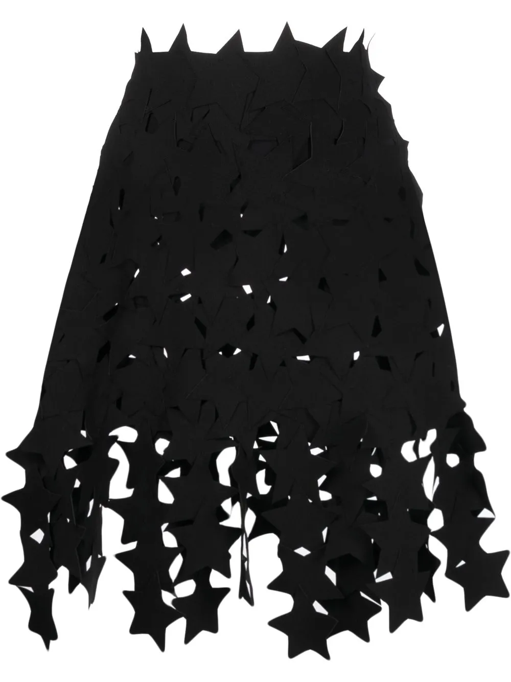 

MSGM frayed cut-out skirt - Black