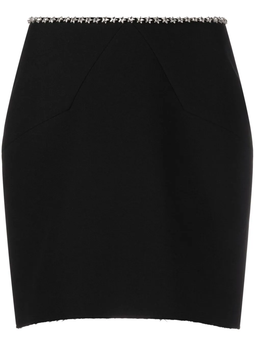 

MSGM crystal-trim fitted mini skirt - Black