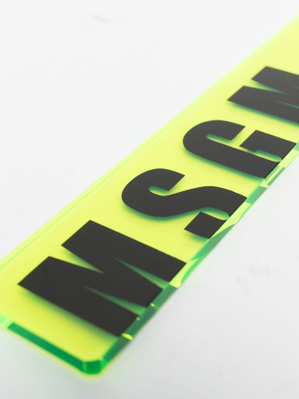 Shop Msgm Logo-print Bookmark In Gelb