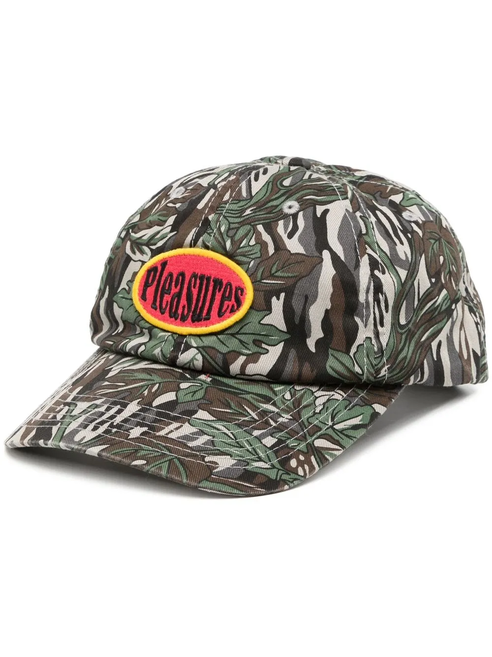 

Pleasures leaf-print cotton cap - Green