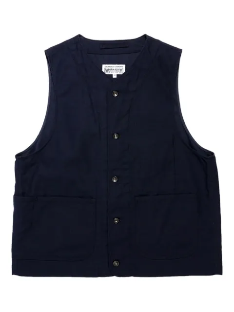 Engineered Garments Colete com botão no bolso