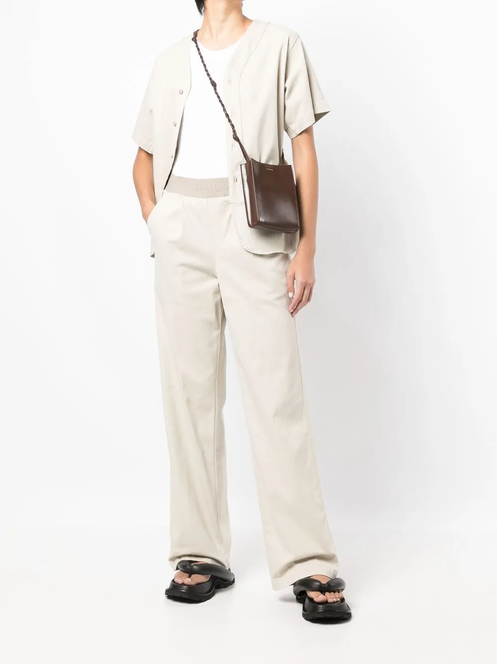  Fear Of God Essentials Hose Mit Logo Bund   Grau 
