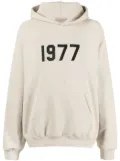 FEAR OF GOD ESSENTIALS 1977-print detail hoodie - White