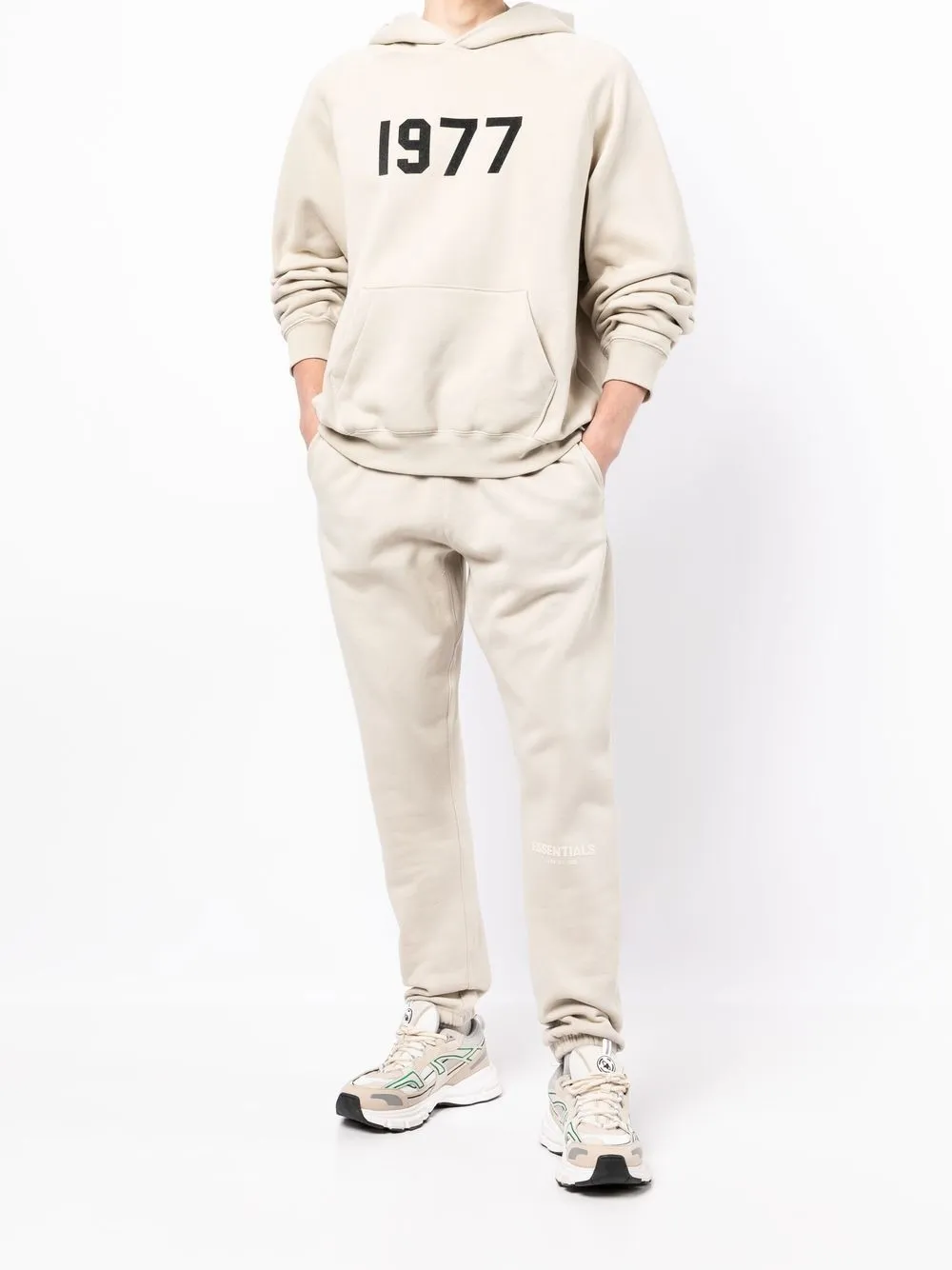 FEAR OF GOD ESSENTIALS 1977 hoodie met print Wit