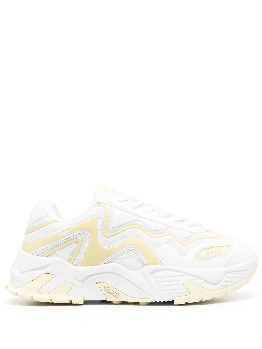 

MSGM tenis bajos con suela gruesa - Blanco