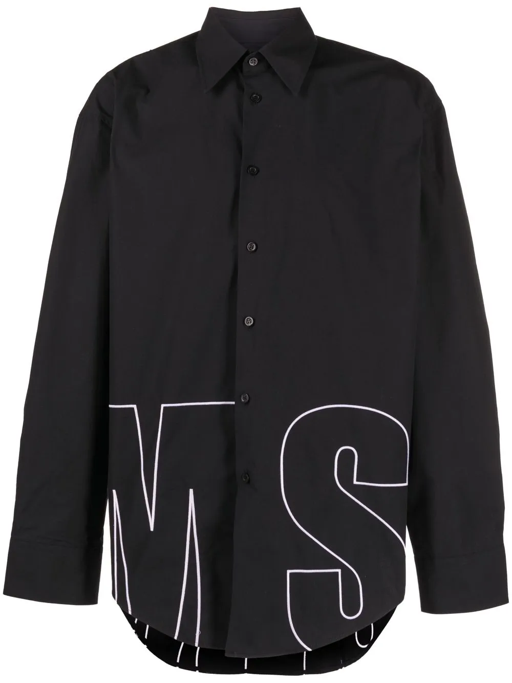 

MSGM camisa con logo estampado - Negro