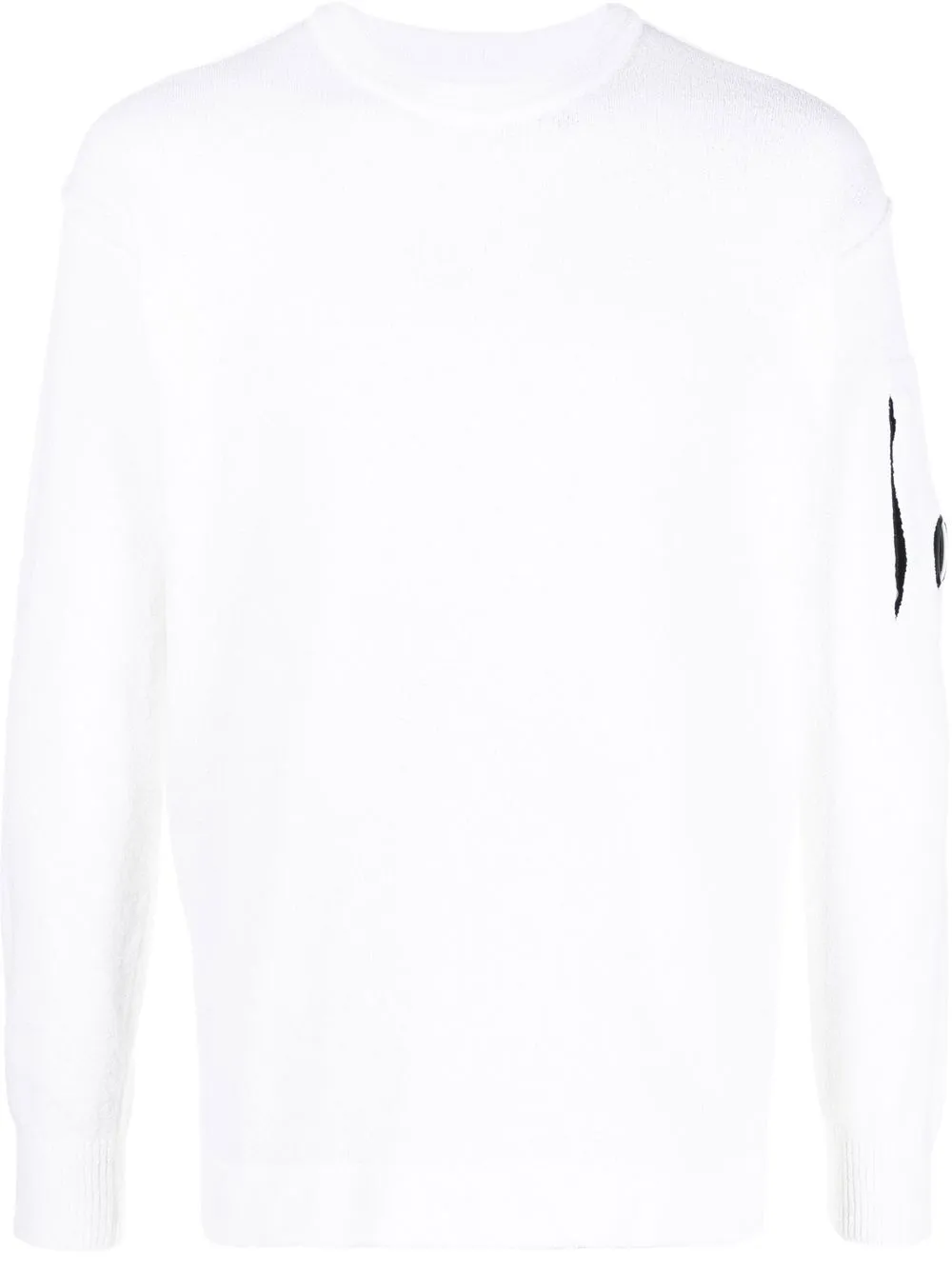 

C.P. Company sudadera con placa del logo - Blanco