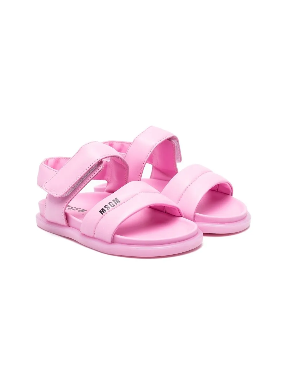 

MSGM Kids logo-print detail sandals - Pink