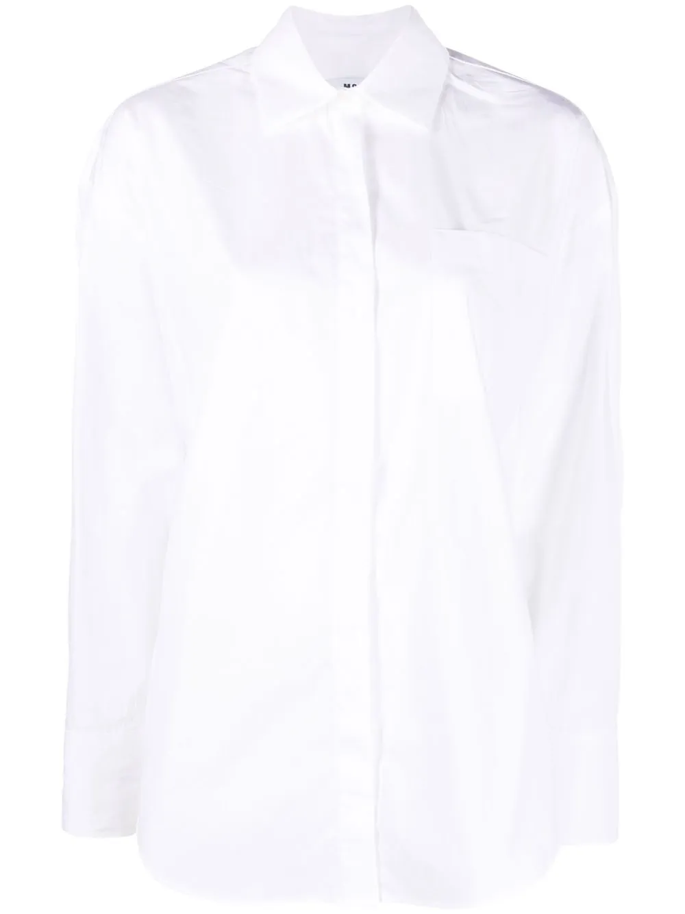 

MSGM camisa con detalle de bolsillo - Blanco