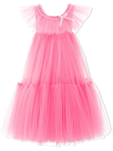 Tulleen sleeveless flared dress