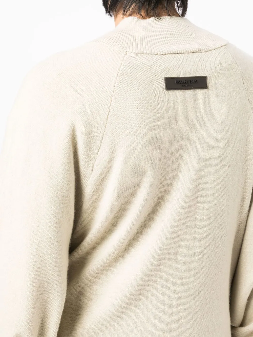 Essentials Zip-up Long-length Cardigan In Neutrals