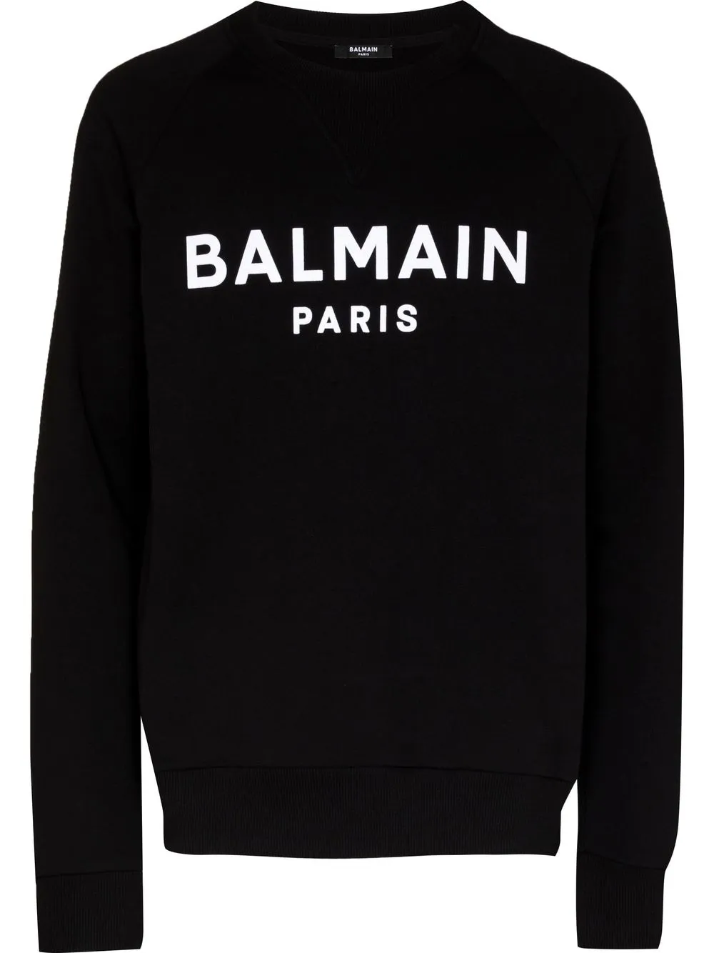 Balmain Black Organic Cotton Crewneck Sweatshirt