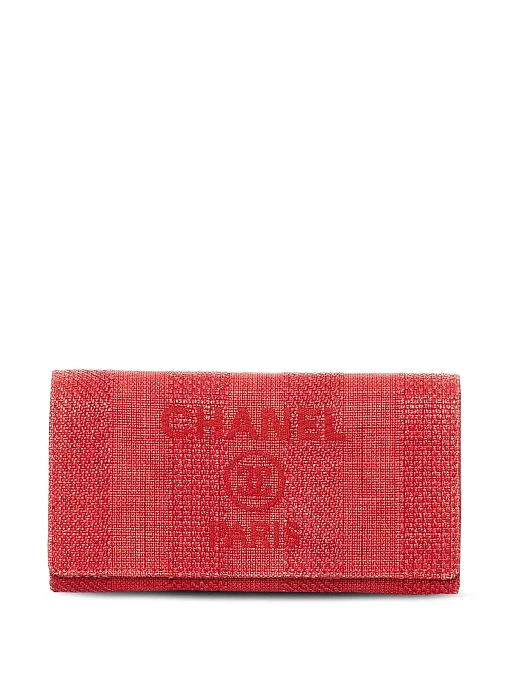 CC Deauville Tweed Bag Red Leather Silver Hardware 11 main image 1