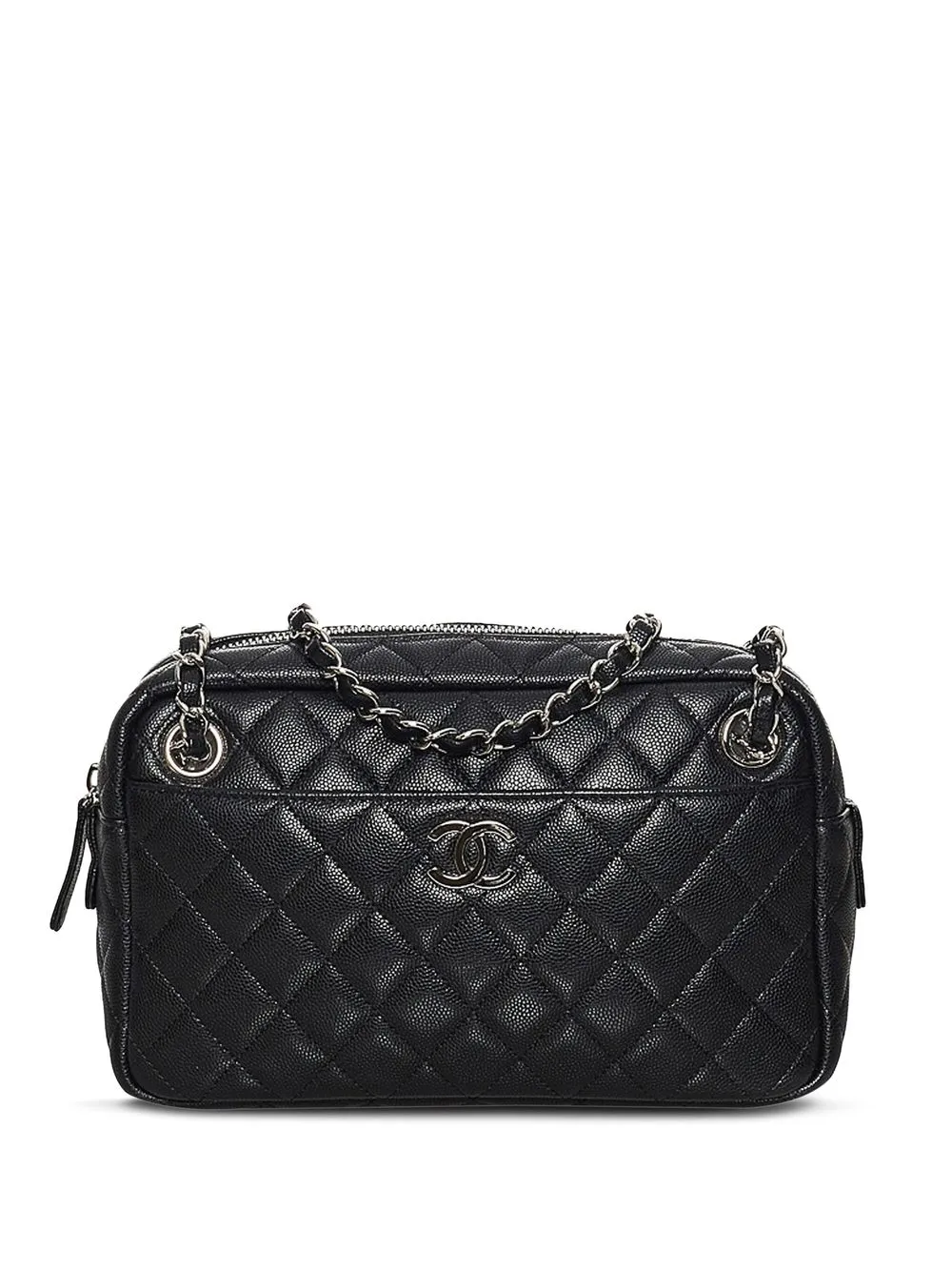 CC diamond-quilted shoulder bag