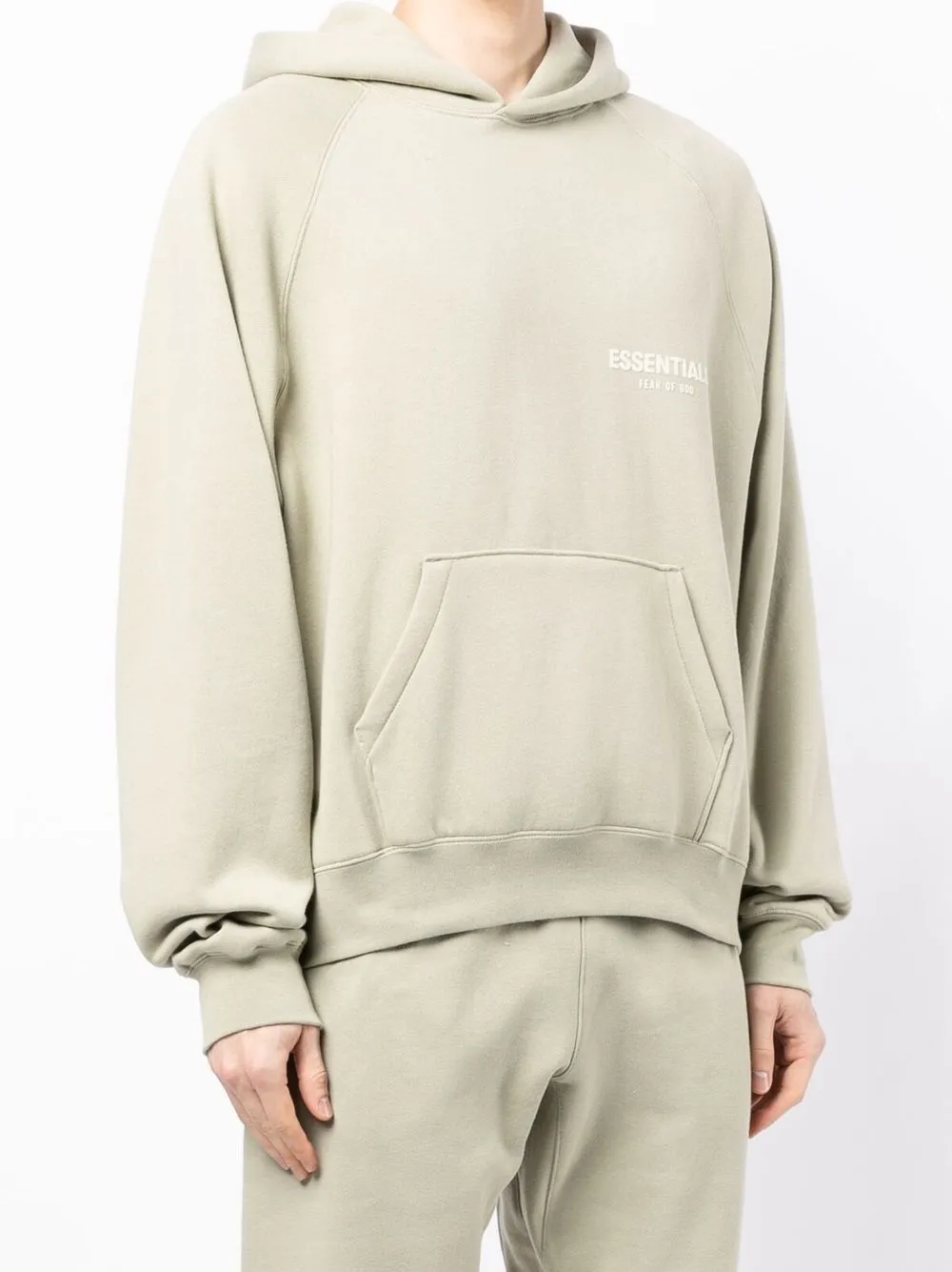  Fear Of God Essentials Hoodie Im Oversized Look   Grün 