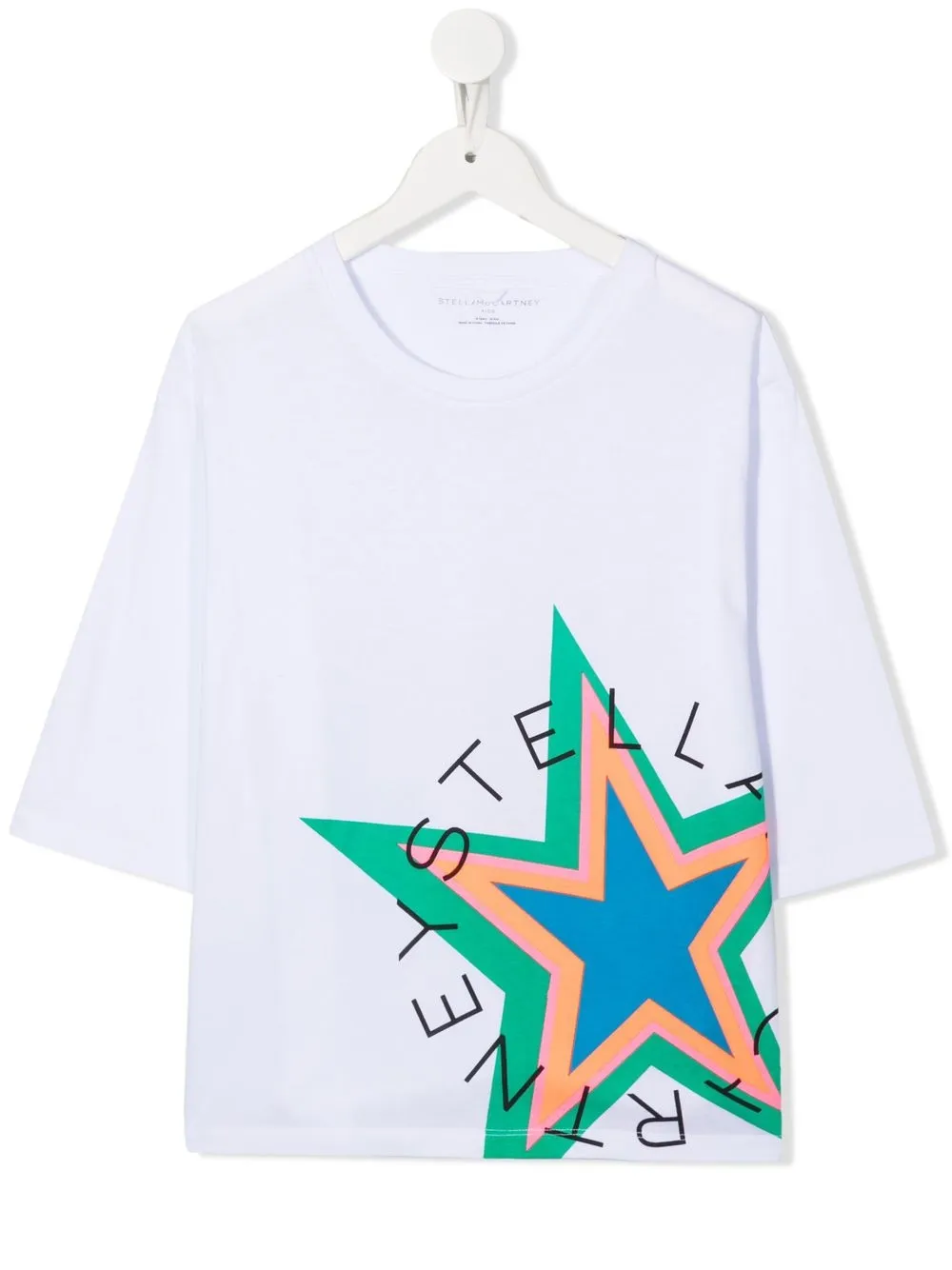 

Stella McCartney Kids playera con logo estampado - Blanco