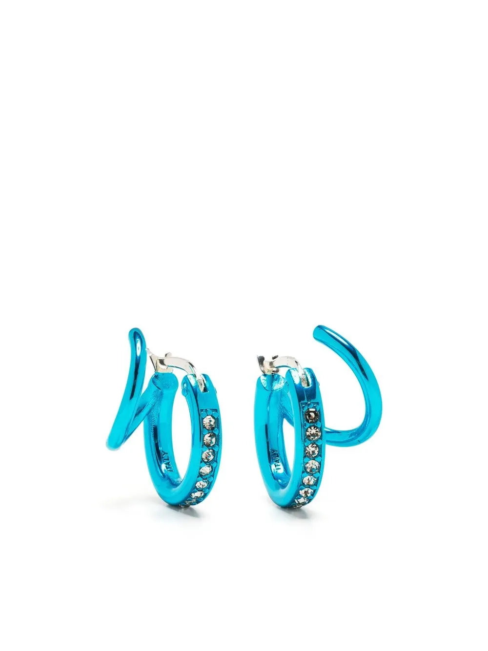 

Panconesi Stellar sterling silver crystal hoop earrings - Blue