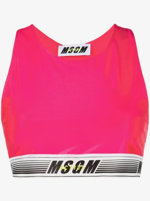 MSGM logo-underband sports bra