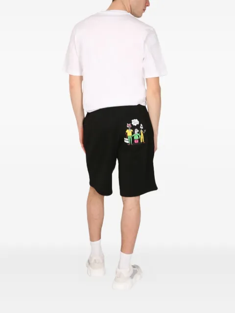 Moschino graphic-print track shorts