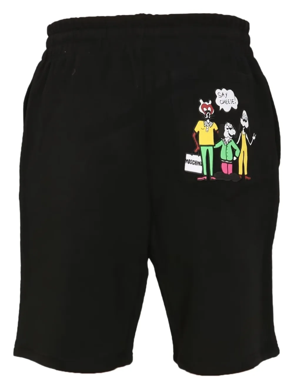 Moschino graphic-print track shorts Zwart