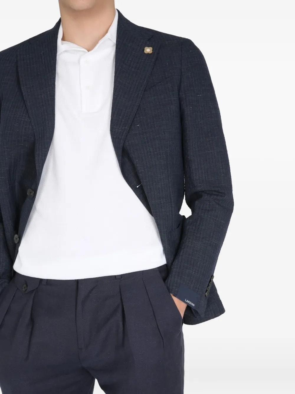 Lardini Single-breasted Jacket In Black