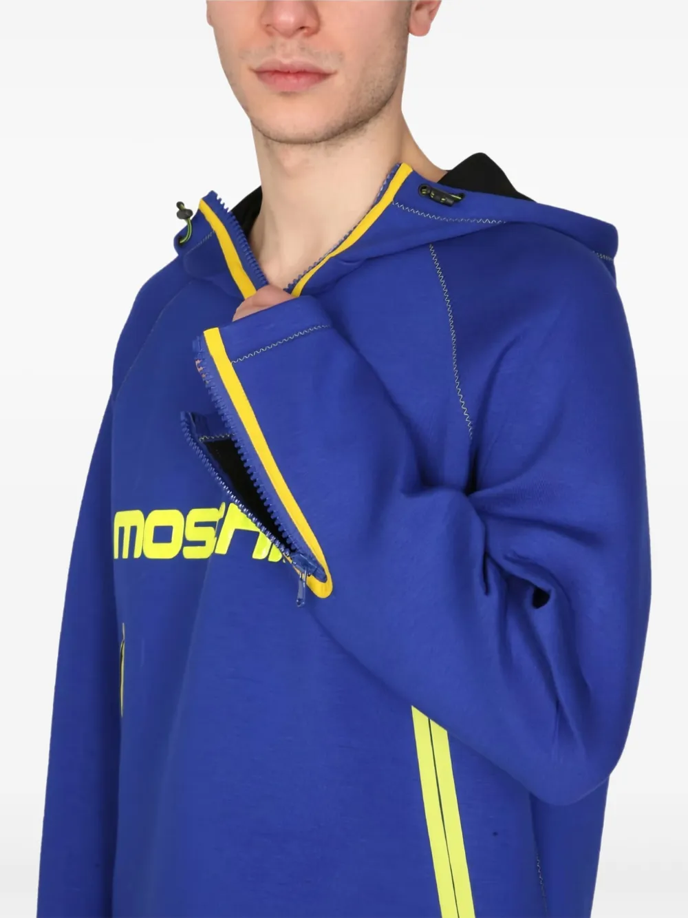 Moschino Hoodie met logoprint Blauw
