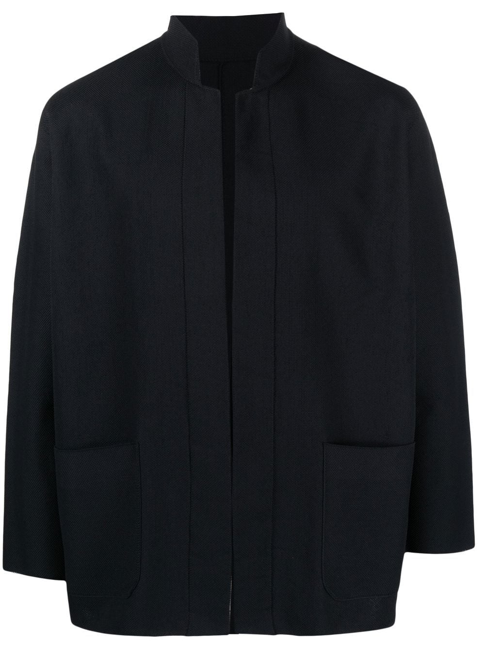 Issey Miyake round-neck lightweight jacket - Black
