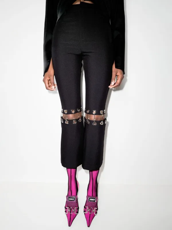 Yueqi Qi Safety pin-detail Cropped 