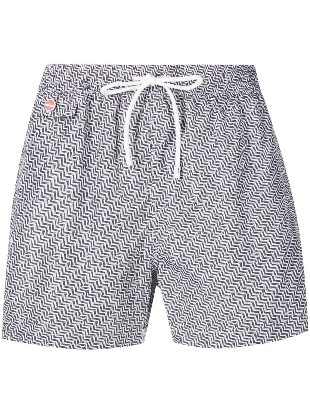 

Kiton shorts de playa con estampado geométrico - Blanco