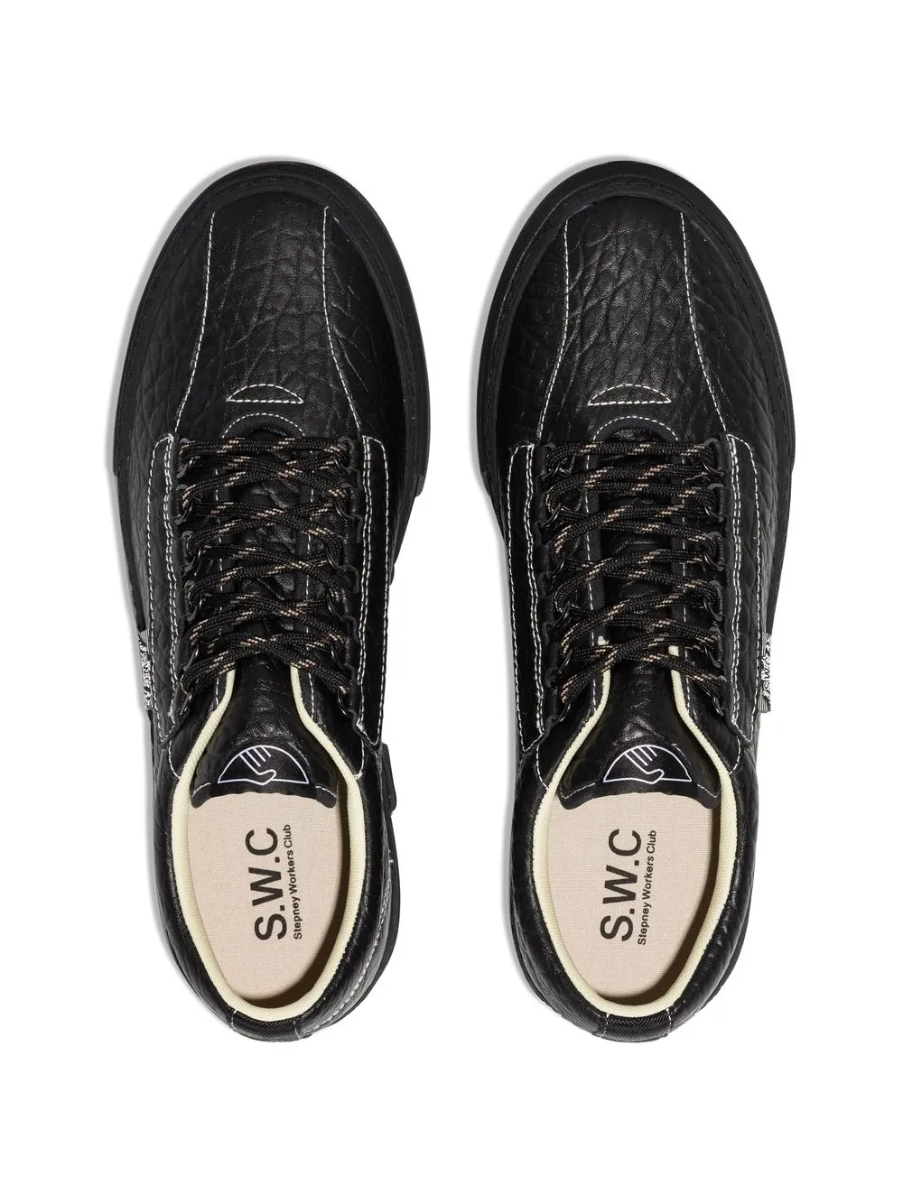 S.w.c Black Dellow Ramble Low Top Leather Sneakers ModeSens