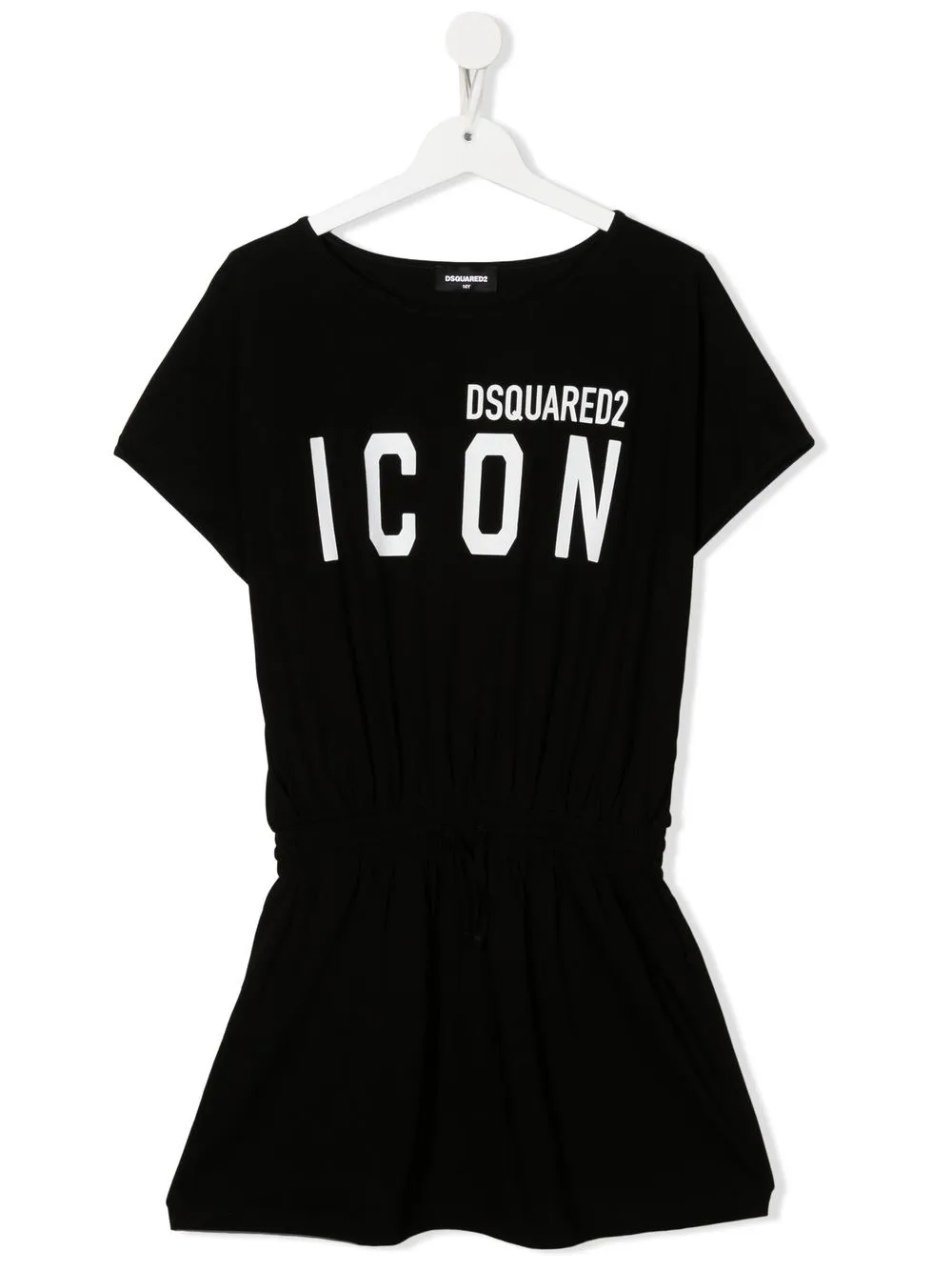 

Dsquared2 Kids vestido estilo playera con logo estampado - Negro