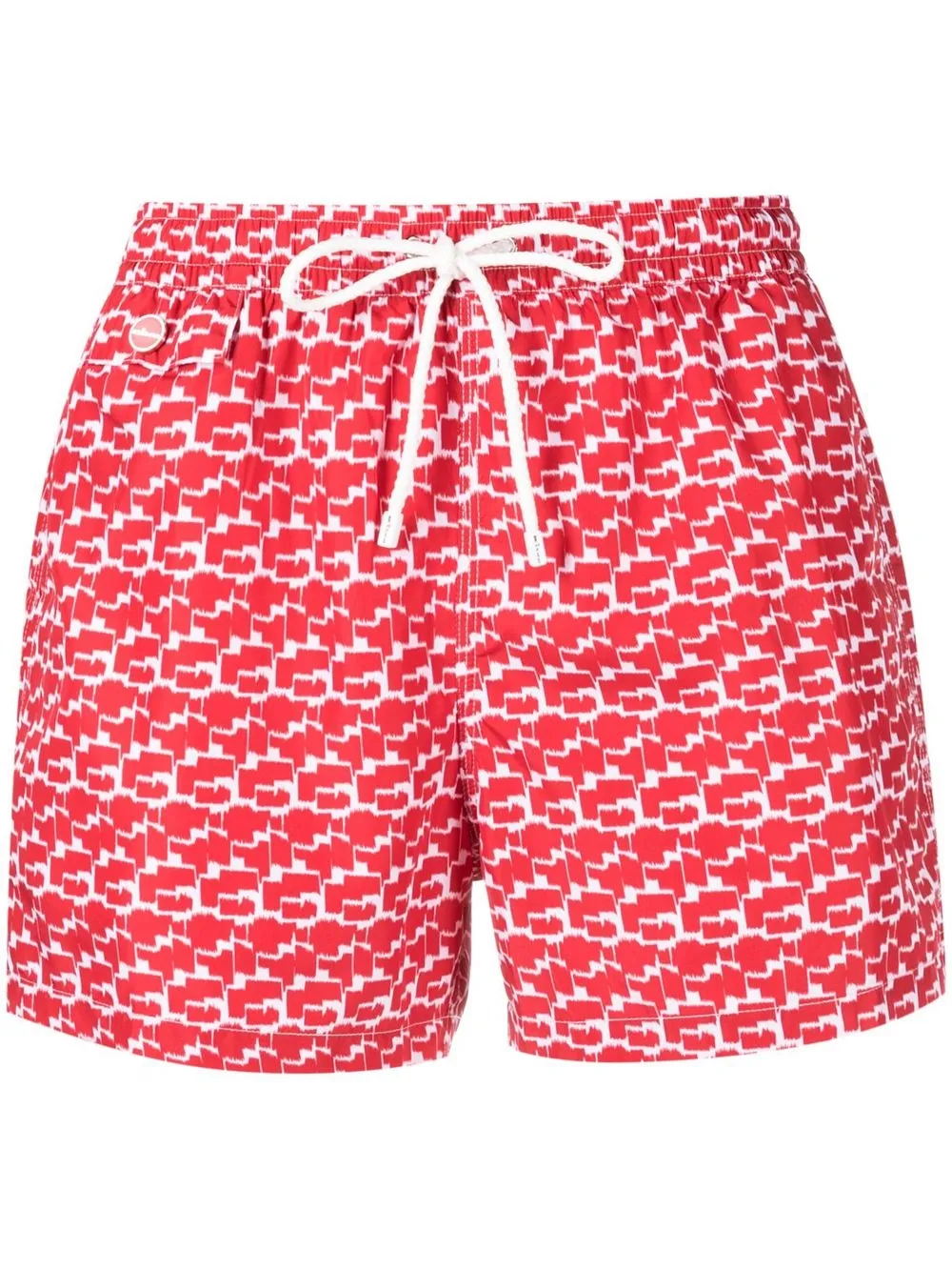 

Kiton shorts de playa con motivo abstracto - Rojo