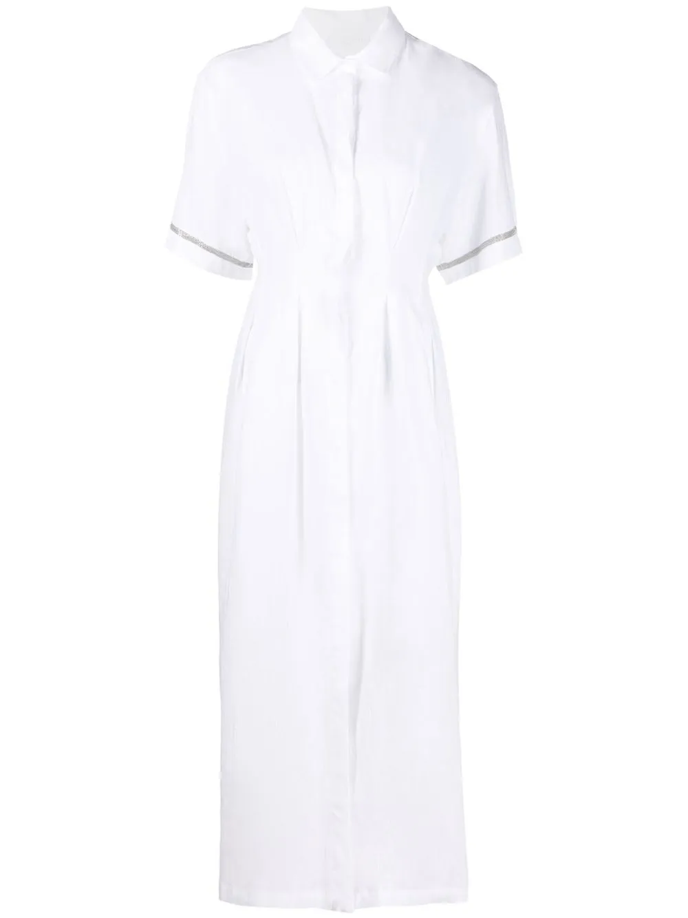 

Fabiana Filippi vestido con ribete - Blanco