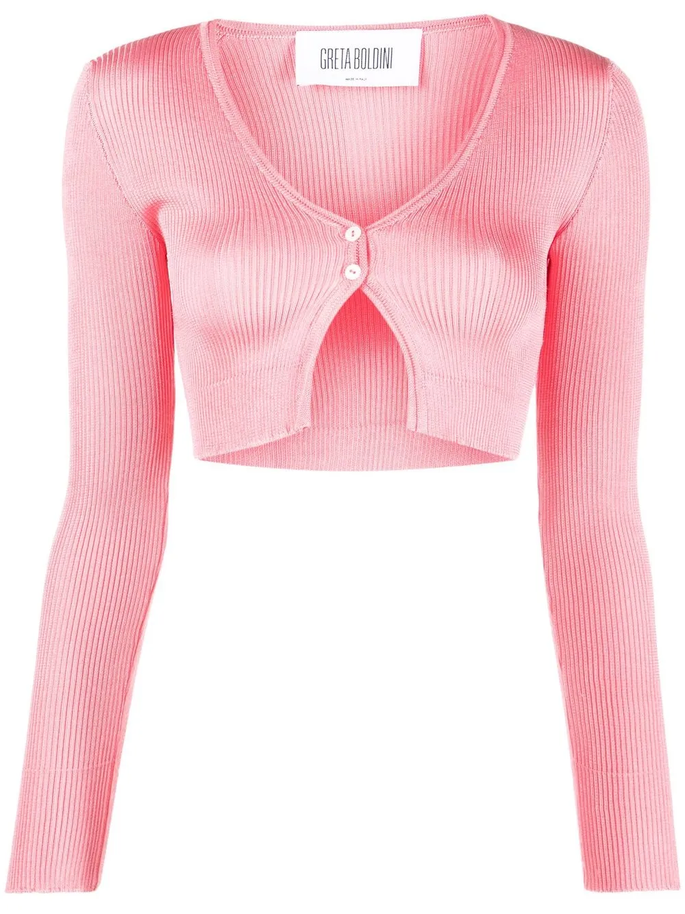 

GRETA BOLDINI cropped long sleeve cardigan - Pink