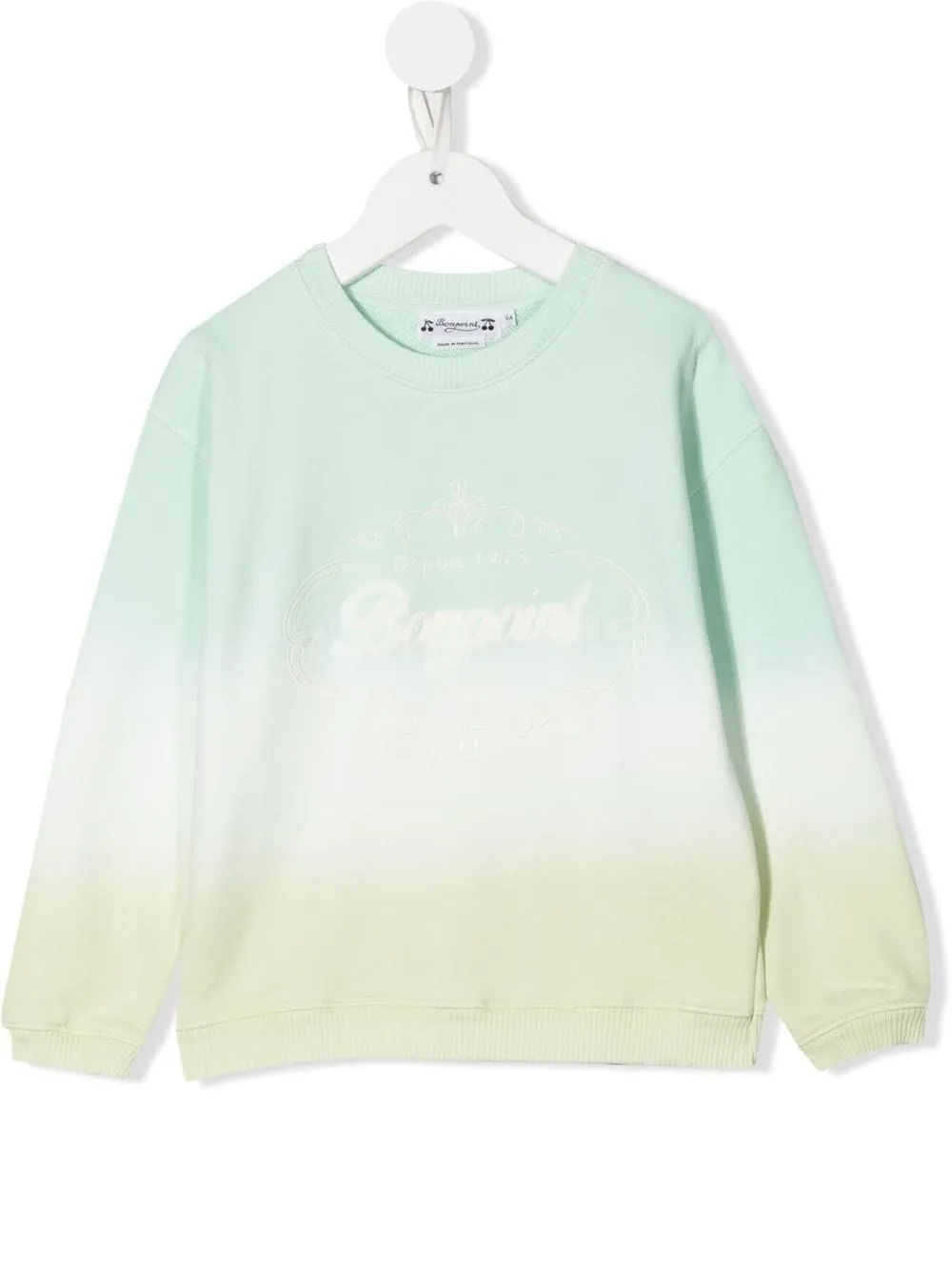 BONPOINT EMBROIDERED-LOGO OMBRÉ-PRINT SWEATSHIRT