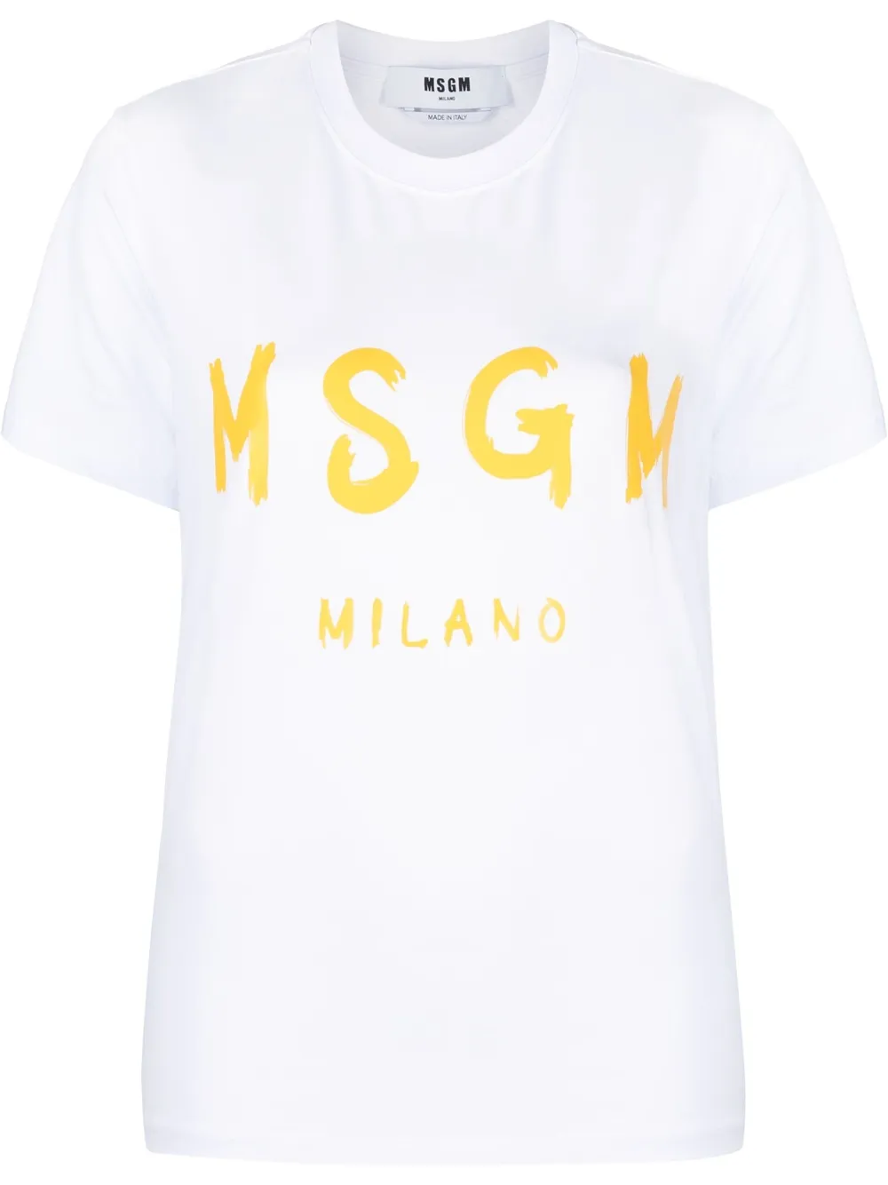 

MSGM logo-print cotton T-shirt - White