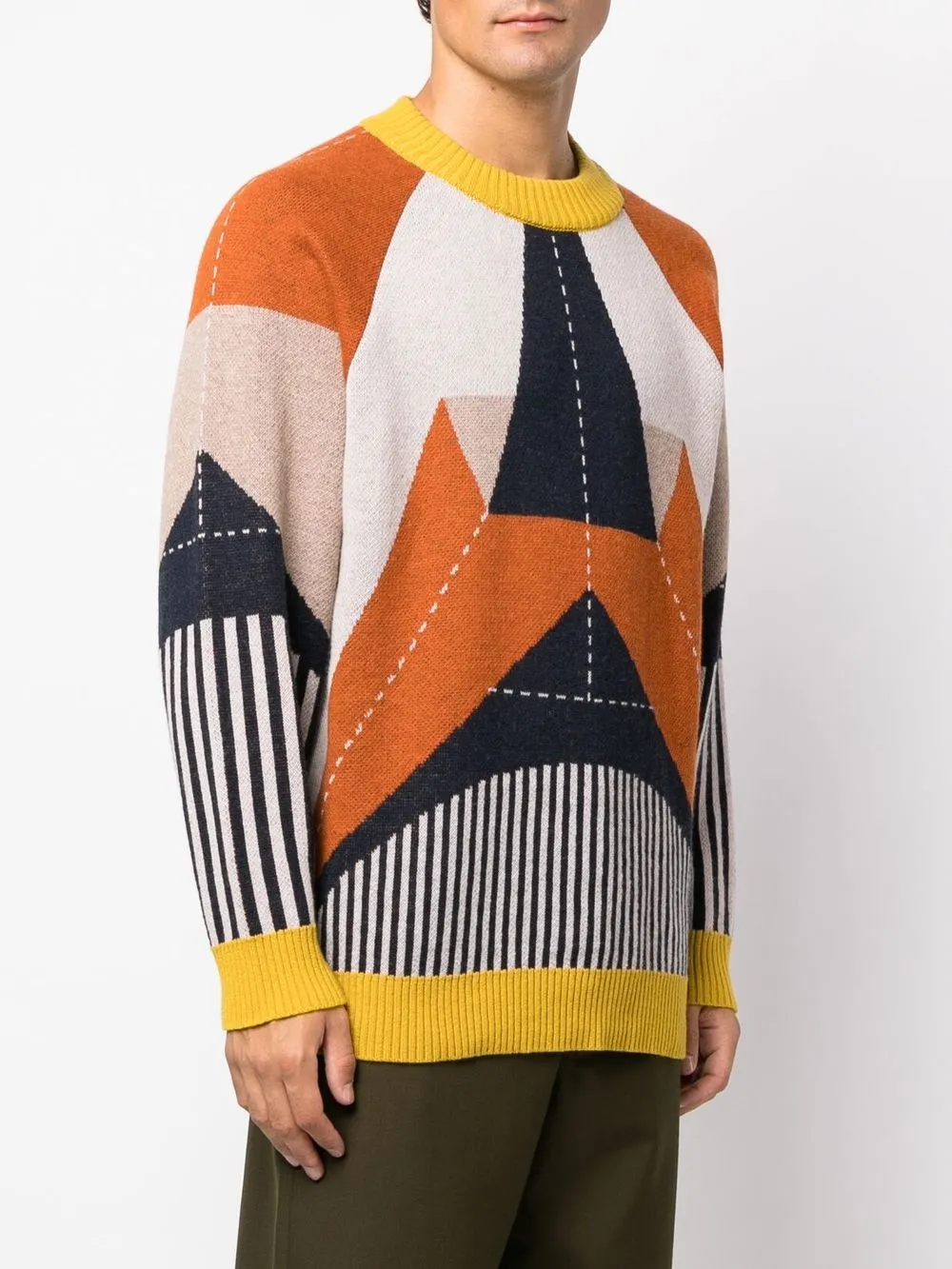  Henrik Vibskov Pullover Mit Intarsienmuster   Nude 