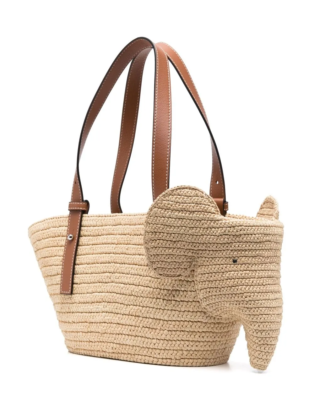 Loewe Elephant Shoulder Bag In Neutrals