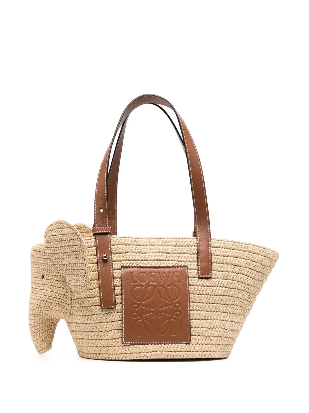 Loewe Elephant Shoulder Bag In Neutrals