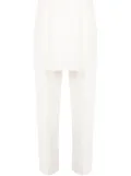 MM6 Maison Margiela cut-out layered tailored trousers - White