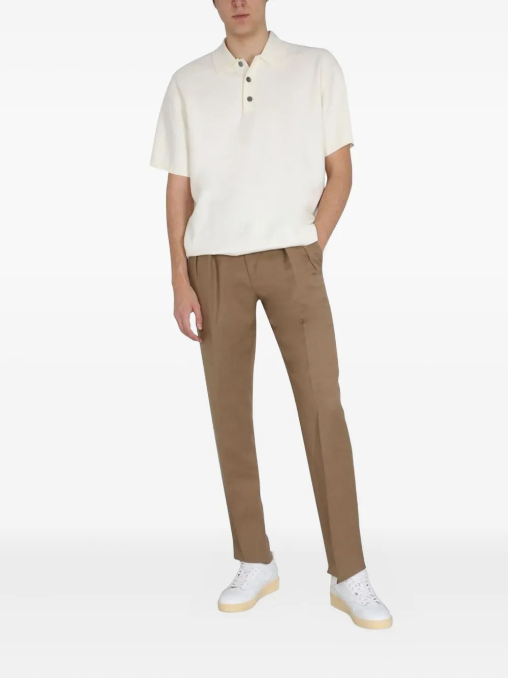 Lardini Broek met geplooide details - Beige